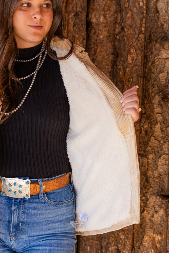 Corduroy Sherpa Button Up