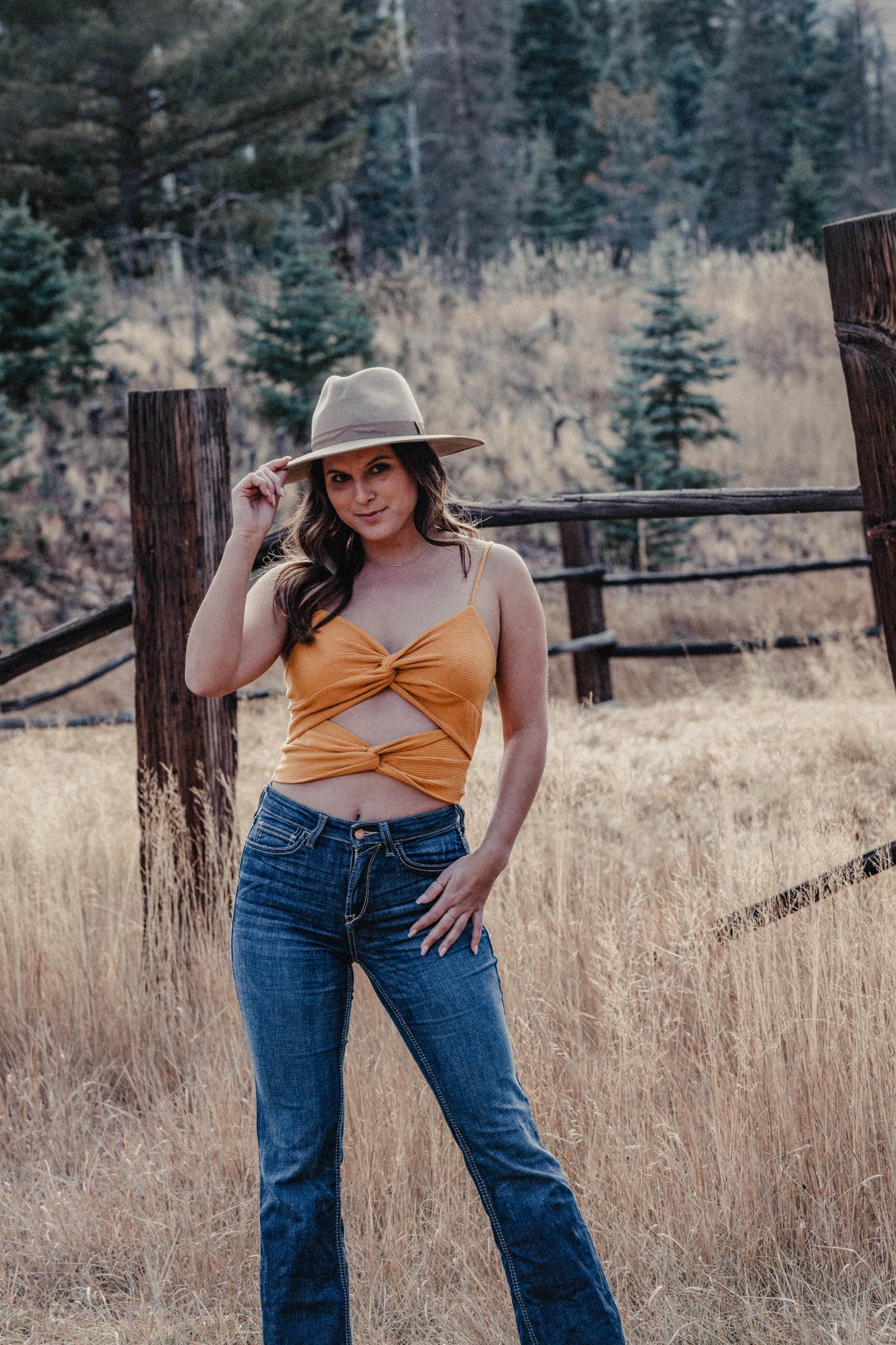 Ella Top in Mustard Yellow