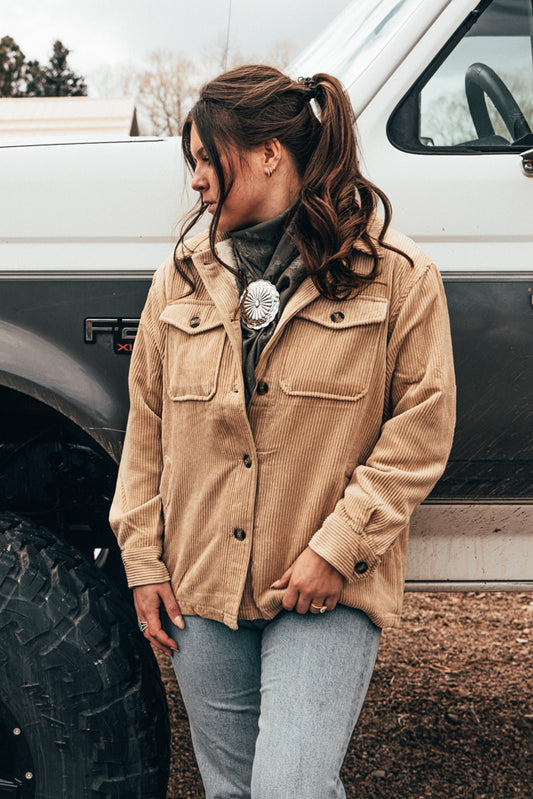 Corduroy Sherpa Button Up