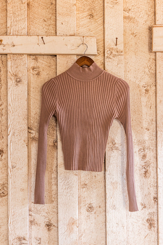 The Fern Ribbed Mockneck