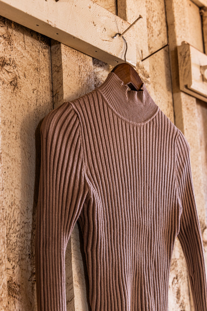 The Fern Ribbed Mockneck