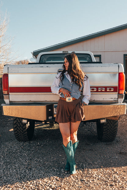 Woven Pleated Shorts