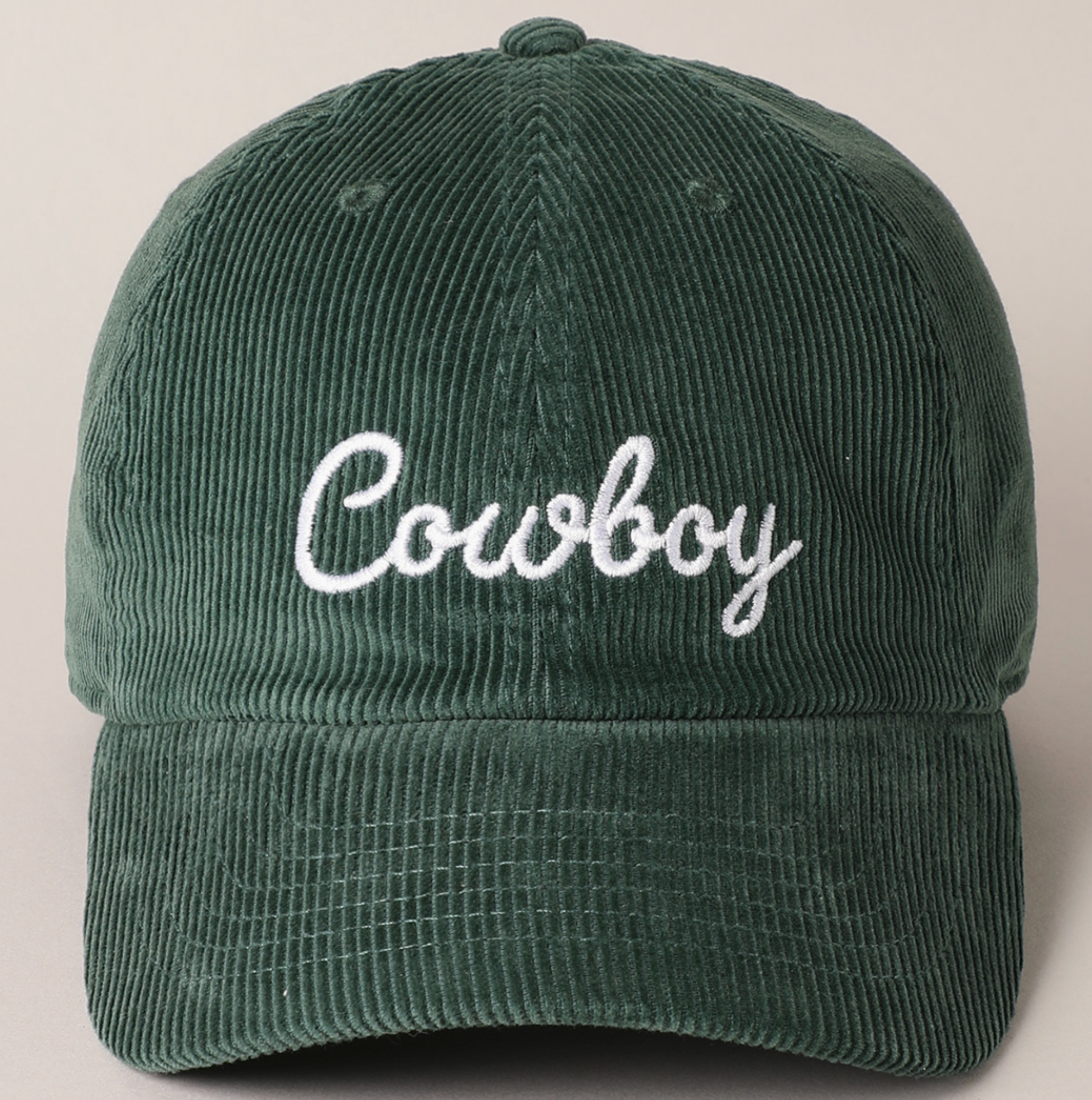 Corduroy Embossed Cowboy Dad hat