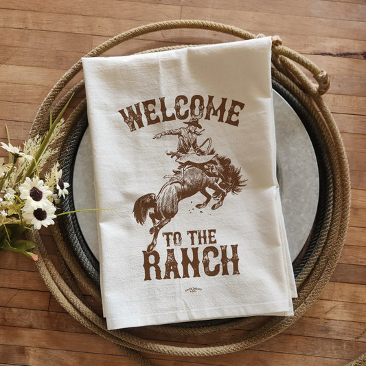 Welcome to the Ranch Tea Towel